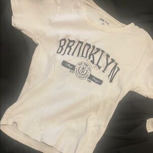 On Fire women’s White Brooklyn T-Shirt